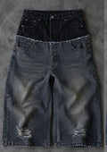 Double waisted baggy jeans