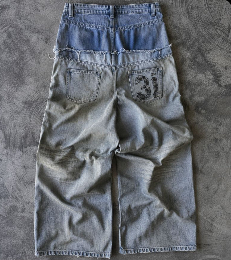 Double wasted Baggy jeans